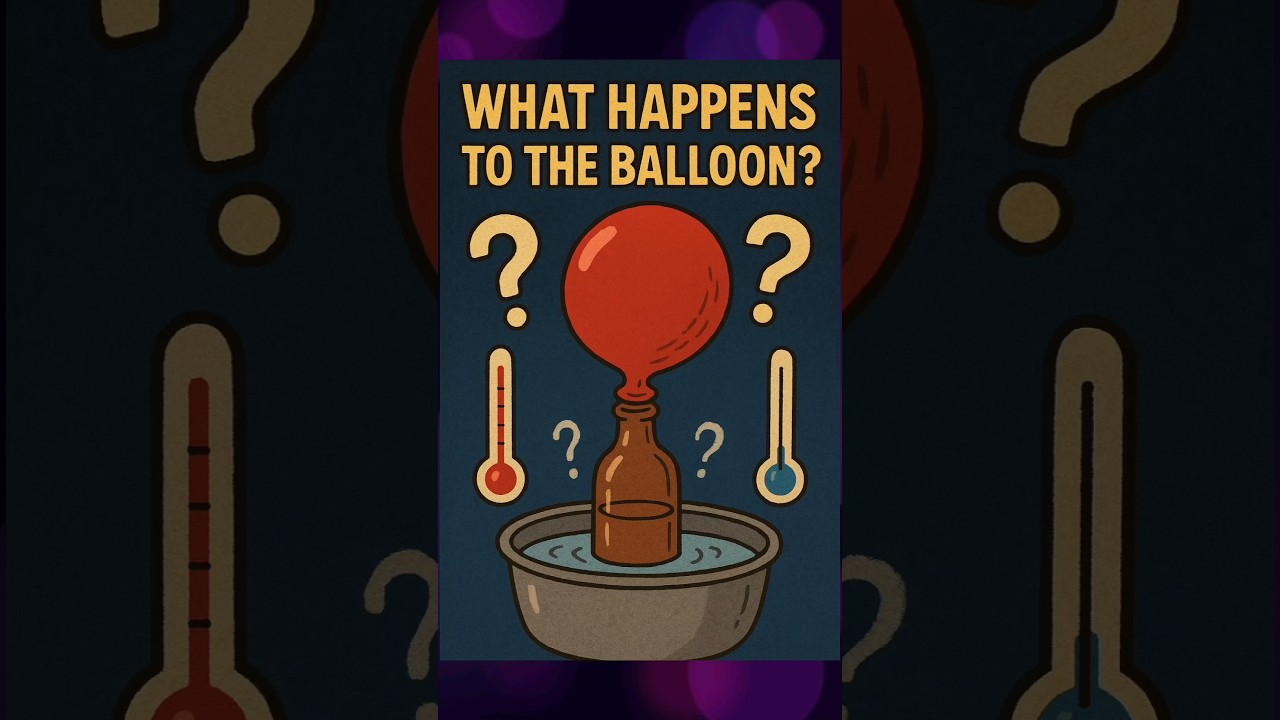 Hot water made my balloon believe in Charles’s Law 😂📈 