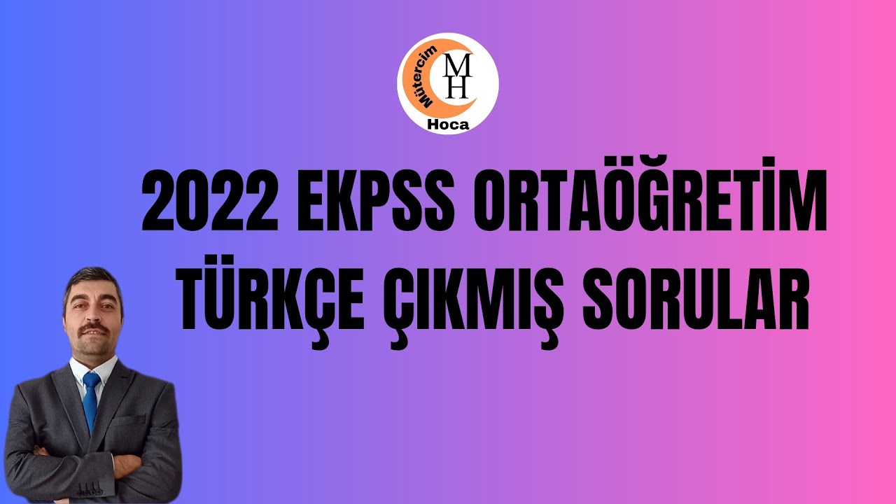 2022 EKPSS ORTAÖĞRETİM TÜRKÇE ÇIKMIŞ SORULAR #kpss #yks #ekpss #ales #dgs 