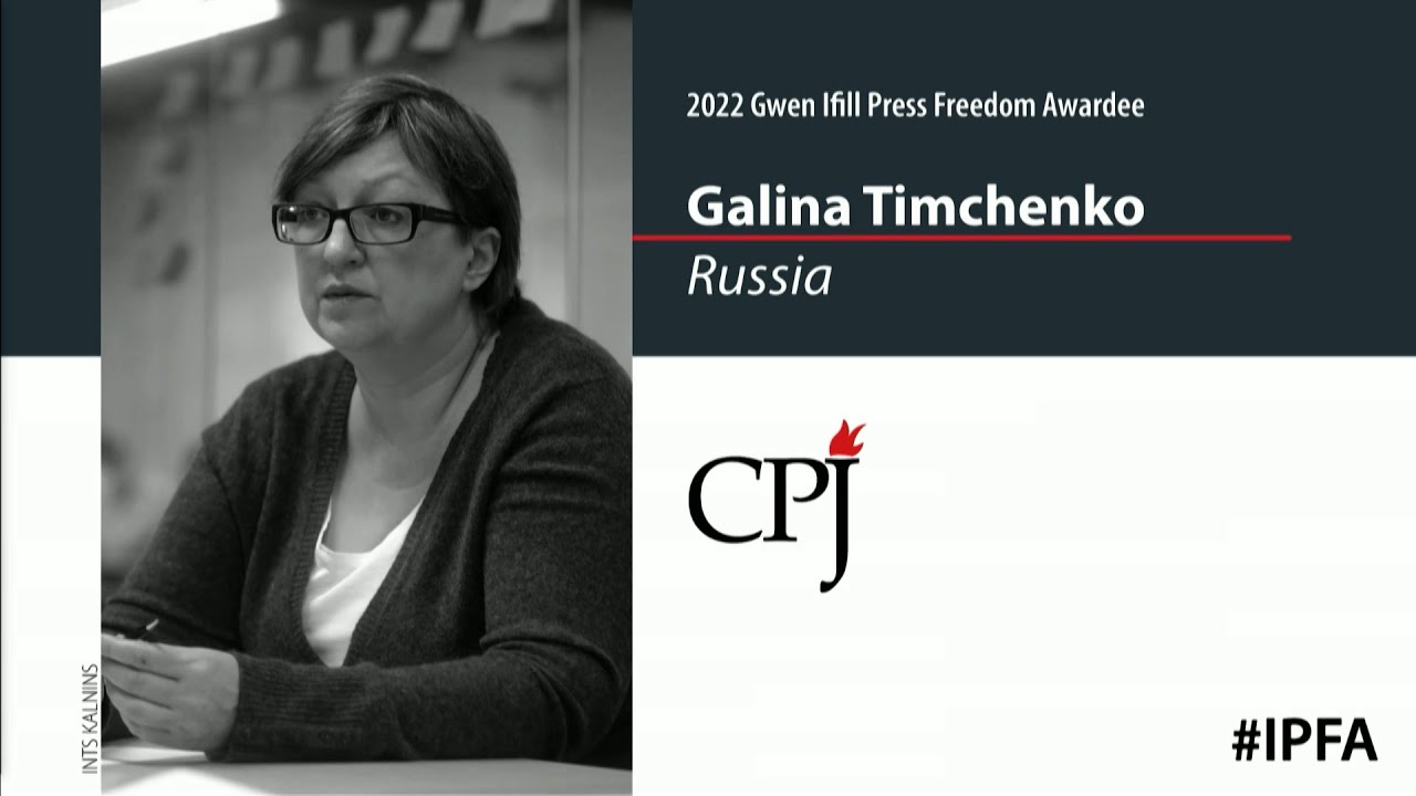 CPJ&rsquo;s 2022 International Press Freedom Awards: Galina Timchenko