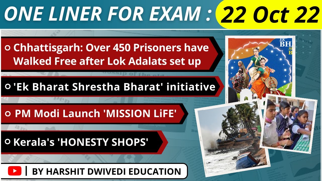 22 October 2022 Daily One-liner Current Affairs/News for Competitive Exams by Vineeth Sagar.
