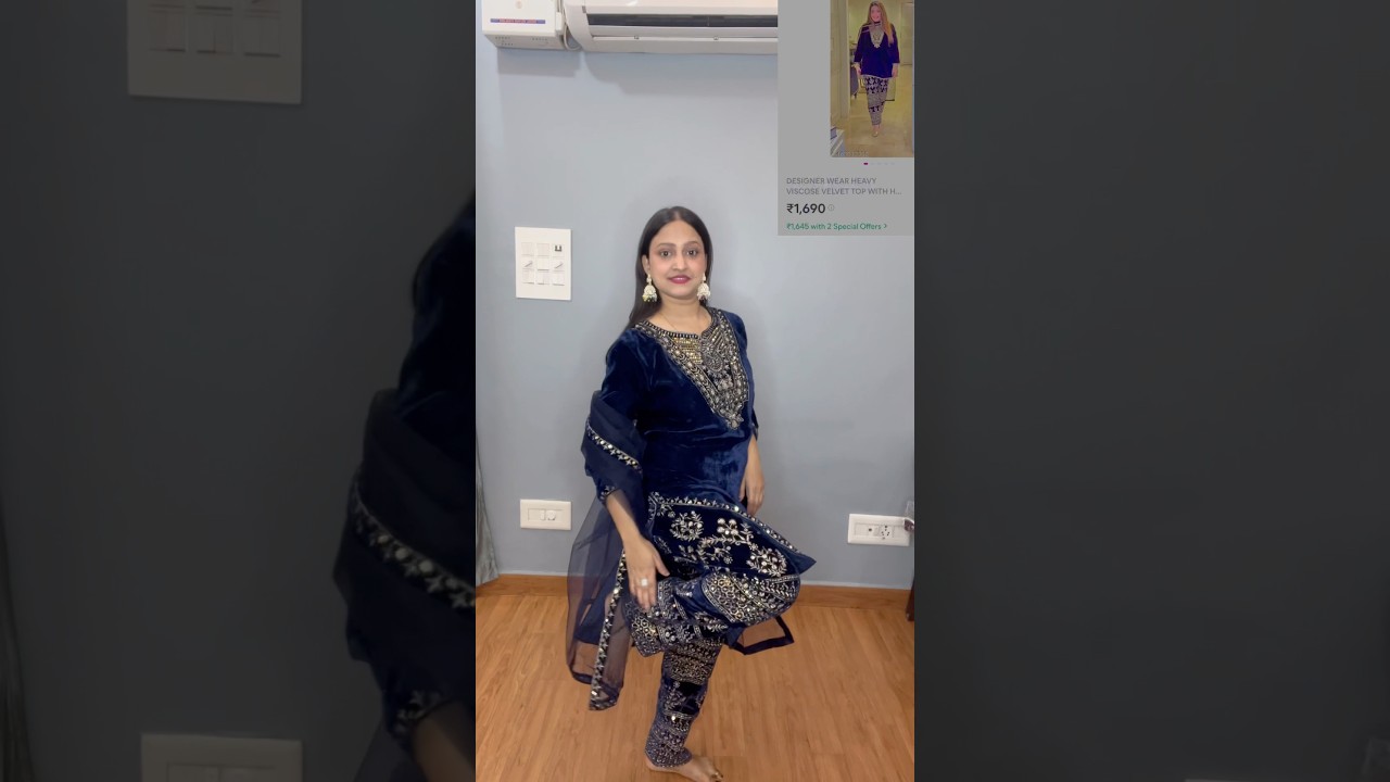 Meesho haul || velvet suit haul || winter wedding suit || embroidered kurta set #meesho #fashion