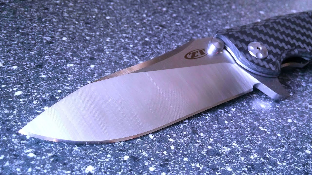 Точим CTS-204P на ноже  Zero Tolerance 0562CF Hinderer