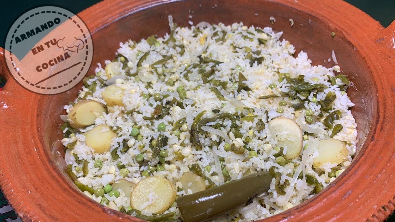 Arroz Blanco Con Chile Poblano SUPER FACIL