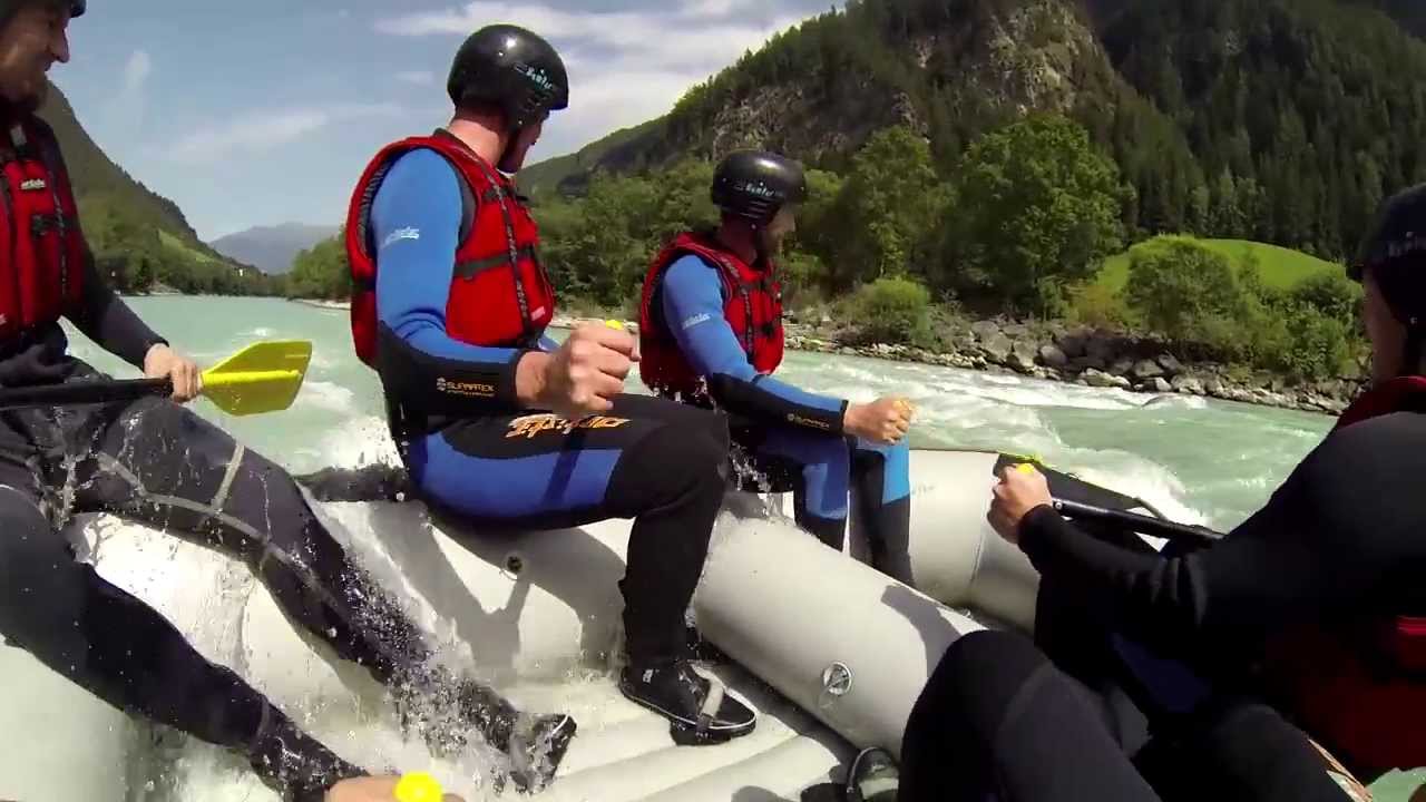 Wildwasser Rafting durch die Tösener Schlucht