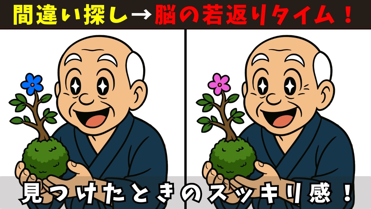 【間違い探し】高齢者 脳トレクイズ 日常の風景で楽しく頭の体操｜全10問チャレンジ