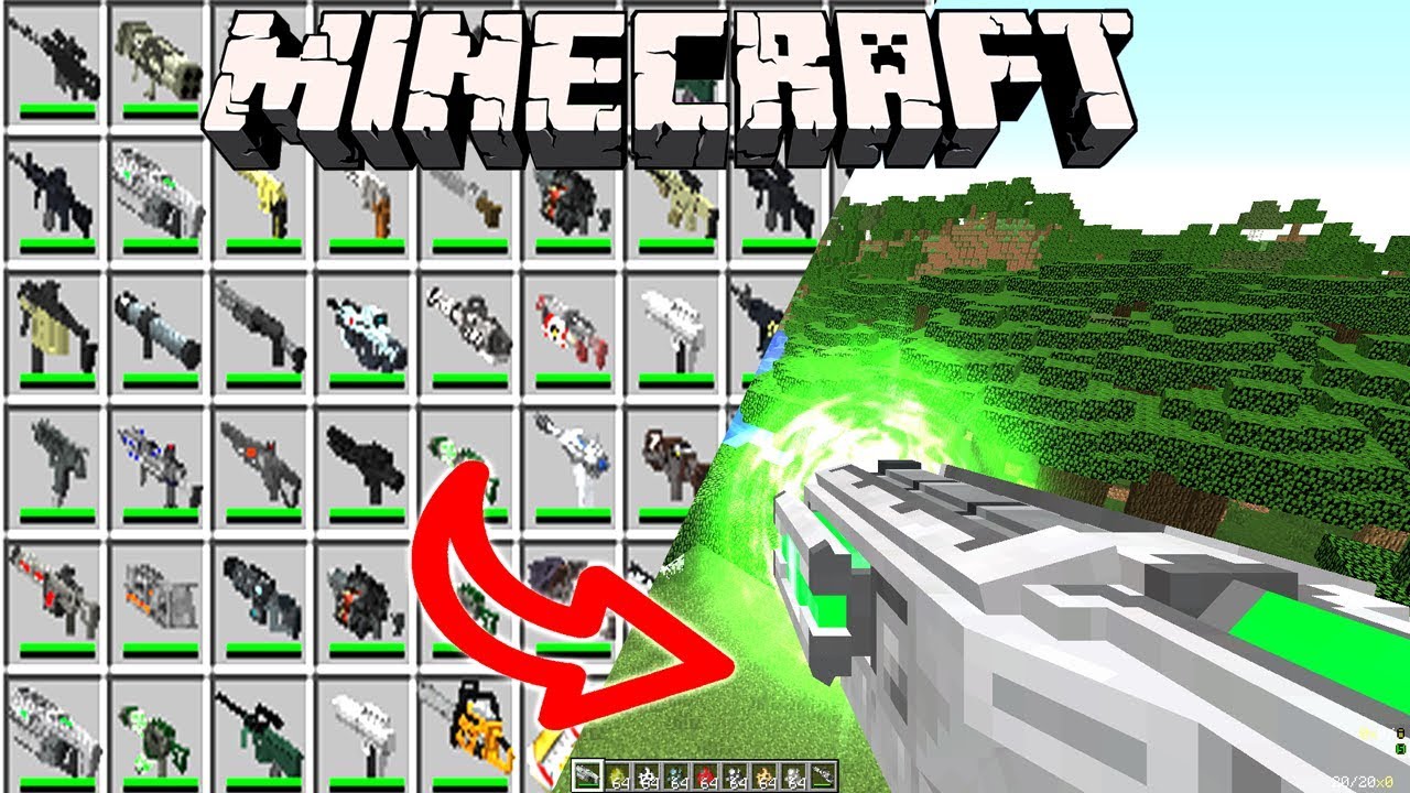 БАЗУКА, АК47, М4 И ЕЩЕ КУЧА ОРУЖИЯ!!! ВЗОРВИ ИХ ВСЕХ!!!ОБЗОР МОДА TECHGUNS ДЛЯ МАЙНКРАФТ!!!