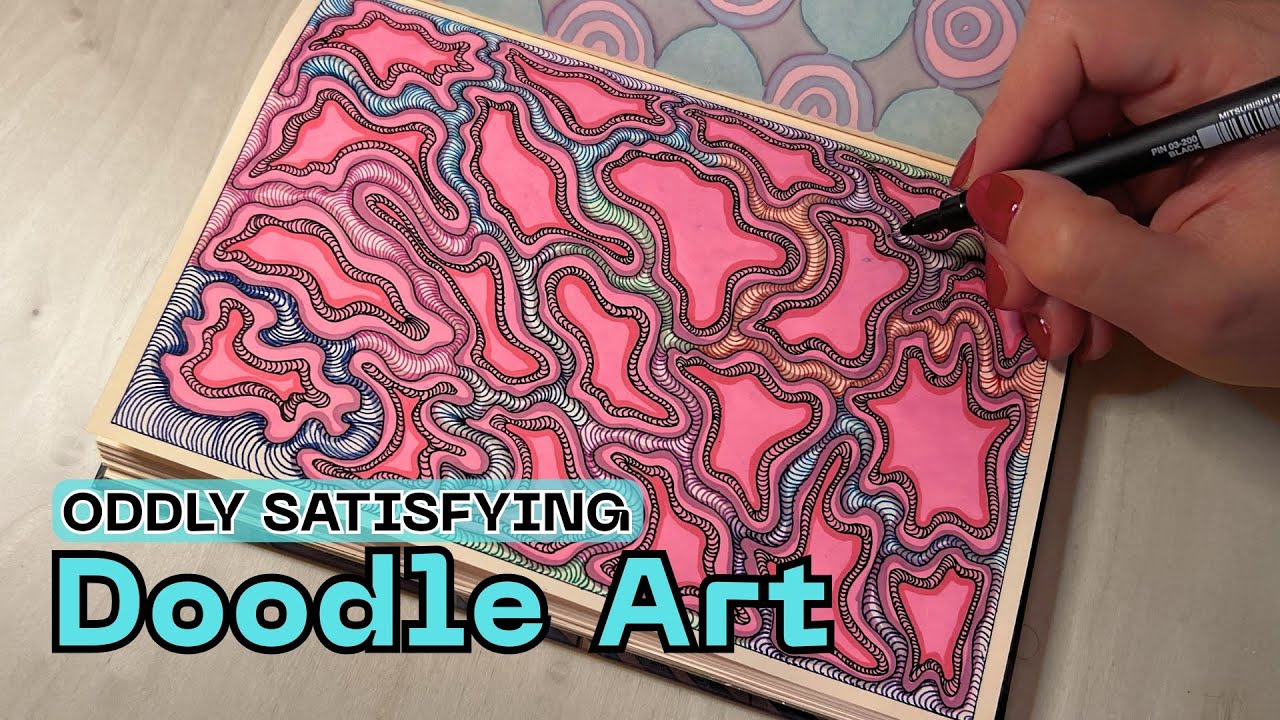 🎨✨Doodle Art for beginners | Oddly Relaxing Pattern Drawing