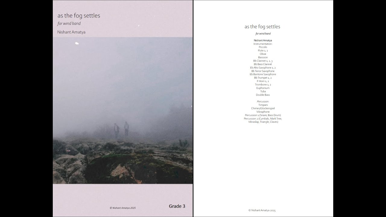 as the fog settles - Nishant Amatya (Score Video)