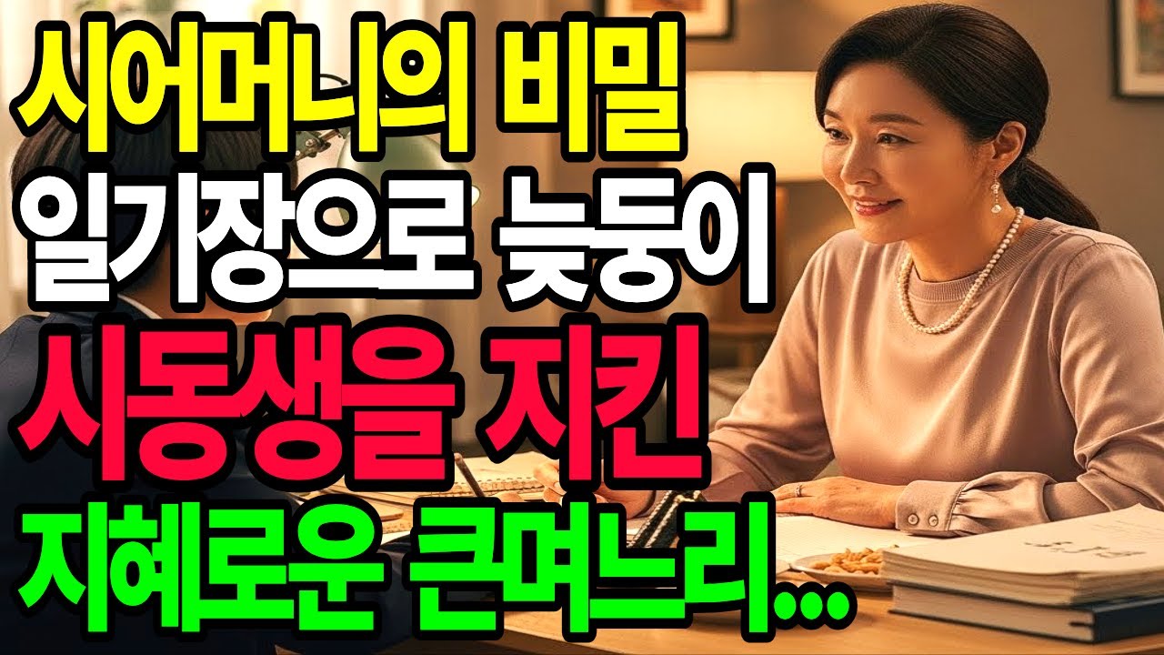 시어머니의 비밀 일기장으로 늦둥이 시동생을 지킨 지혜로운 큰며느리…[고부갈등,인간승리]