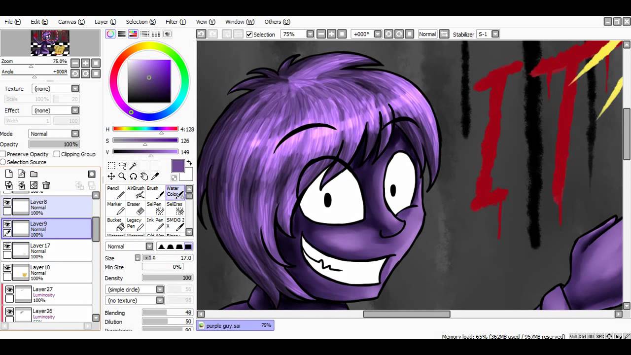 [SpeedPaint] Purple Guy (Five Nights at Freddy's)