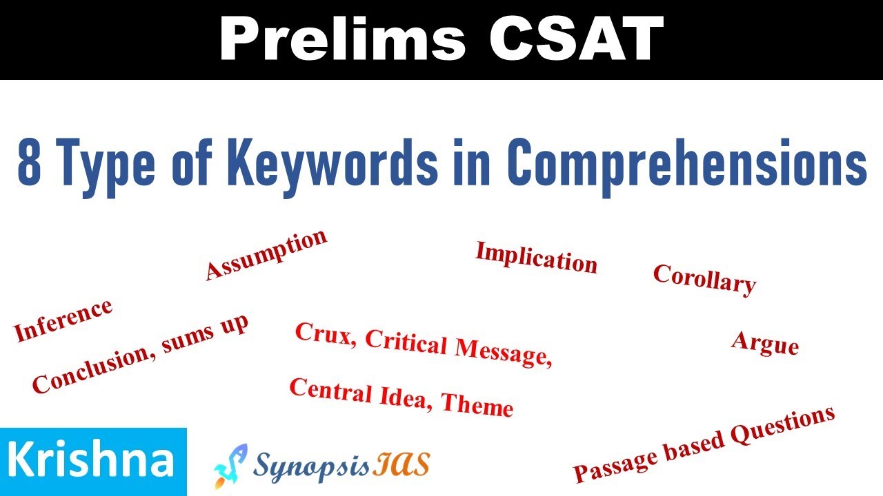 Type of Keywords in CSAT Comprehension - Meaning and Difference | How to Prepare for CSAT