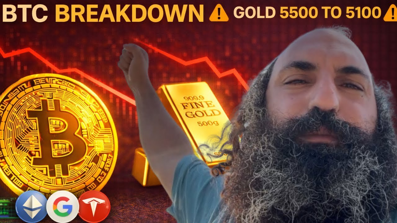 Биткойн пробил 4-летнюю линию тренда ⚠️ Золото поднялось с $5500 до $5100 за 1 час ⚠️ ETH, GOOG, ...