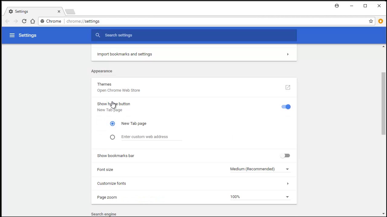 Chrome - change Start Page and New Tab