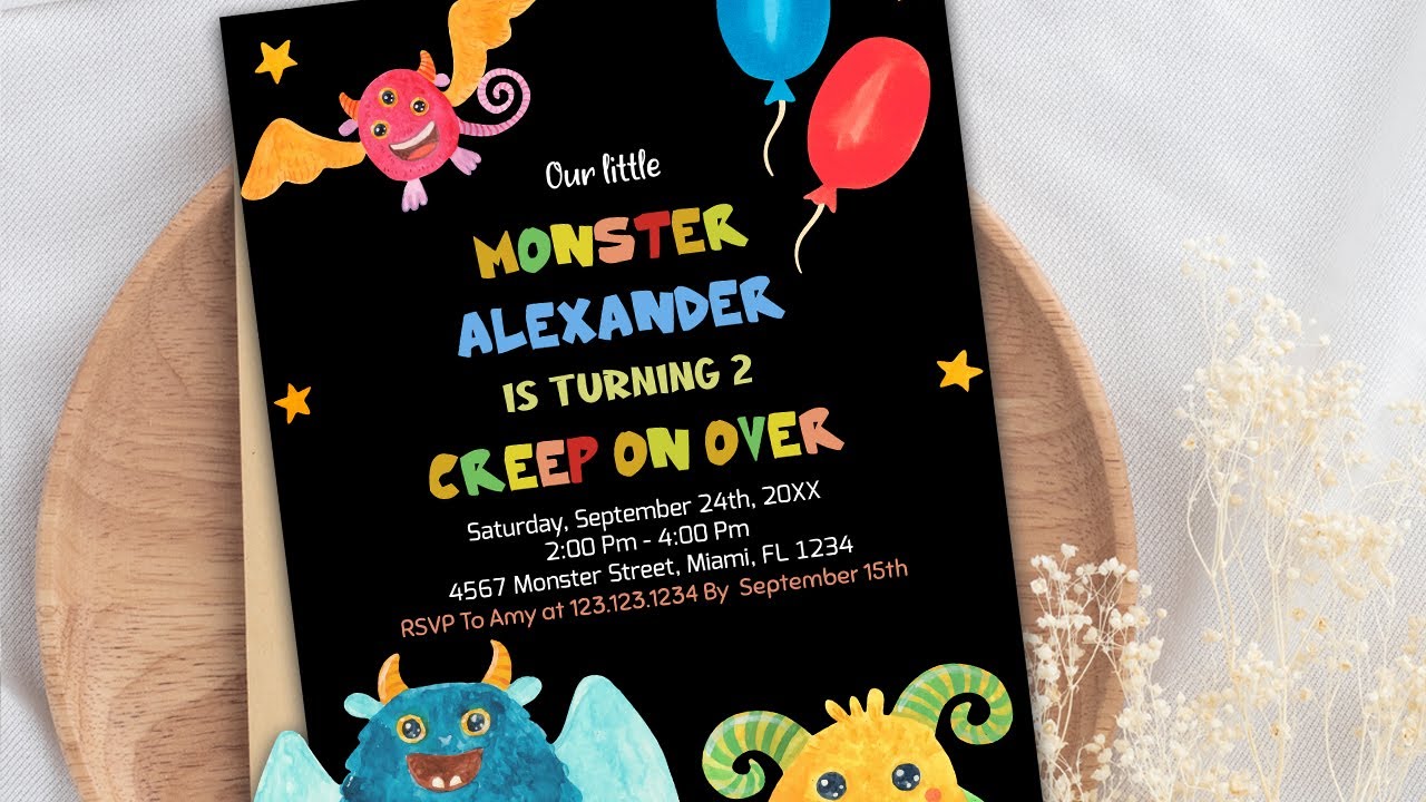 Monster Birthday Invitations How to Edit on Zazzle 🎉 