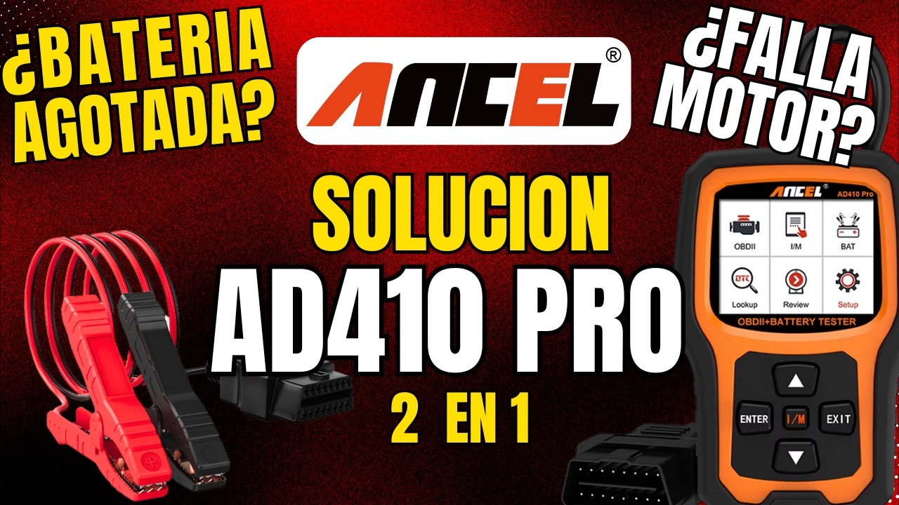 ¿Batería agotada o falla en el motor? Soluciona AMBAS con el ANCEL AD410 Pro (Prueba real)