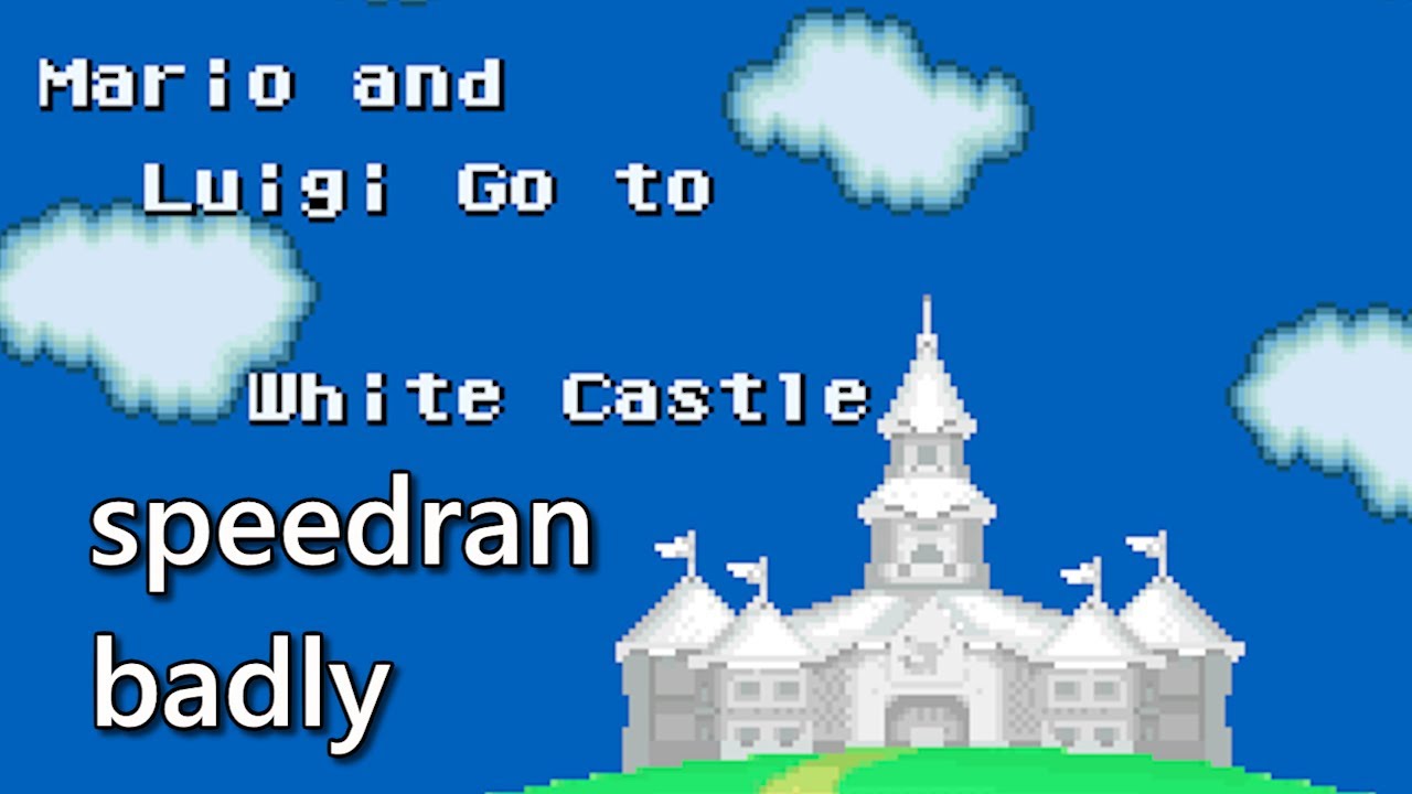 Mario and Luigi go to White Castle speedrun in 49:14