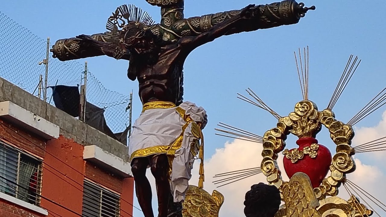 Procesión del Cristo Negro de Esquipulas de la parroquia Santa Marta zona 3 ciudad de Guatemala 