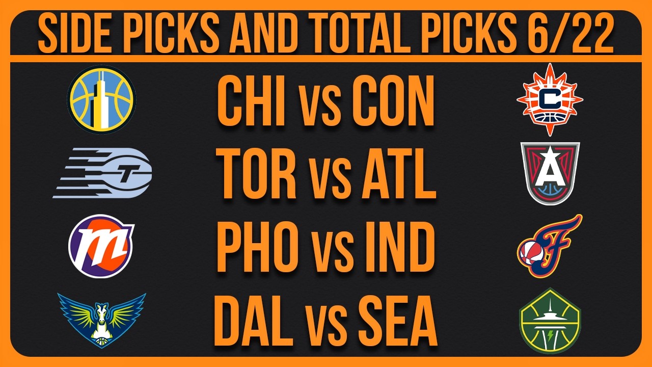 WNBA Picks Today | Best Bets & Predictions Monday 6/22/26