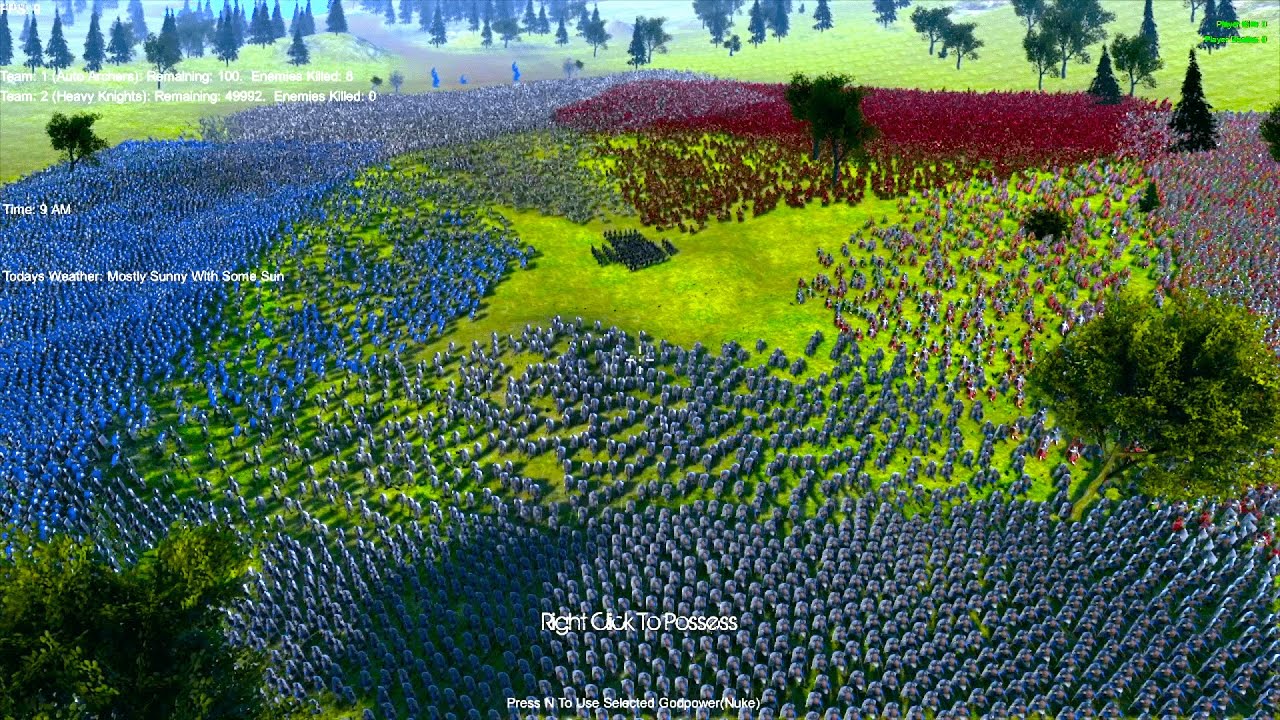 9999 RPM FULL AUTO ARCHERS VS MEDIEVAL ARMY - Ultimate Epic Battle Simulator UEBS