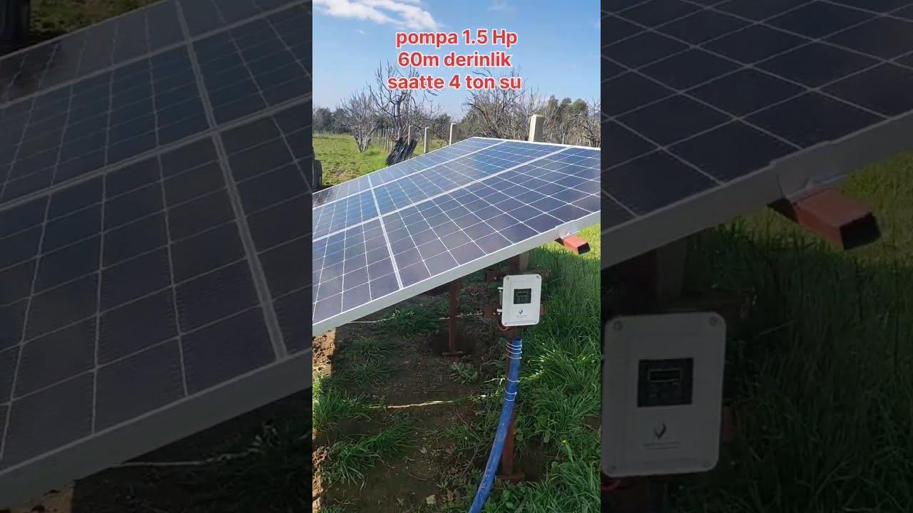 3 panel ile 60m kuyudan saatte 4 ton su İncirliova Aydın