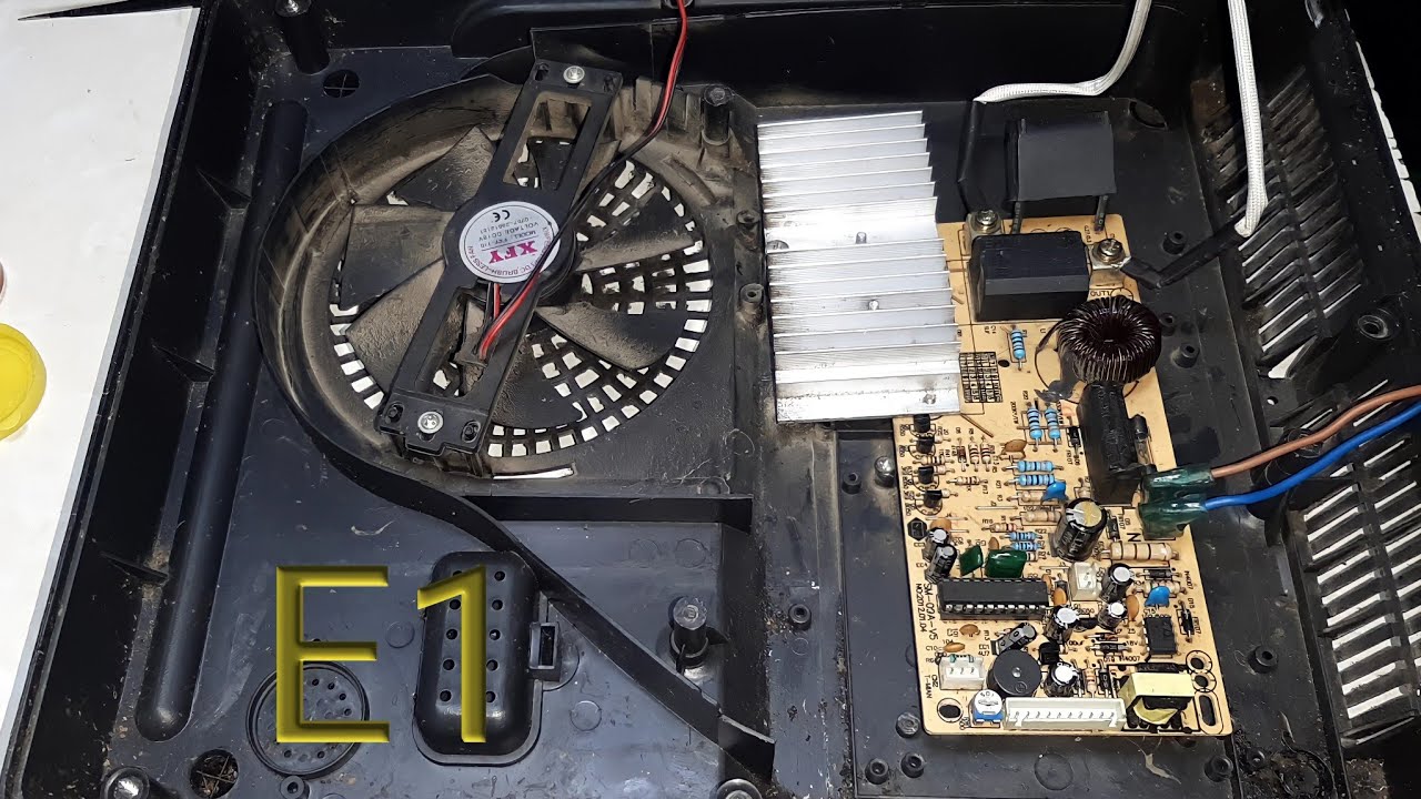 induction cooker malfunction E1 عطل طباخ التعريفي E1