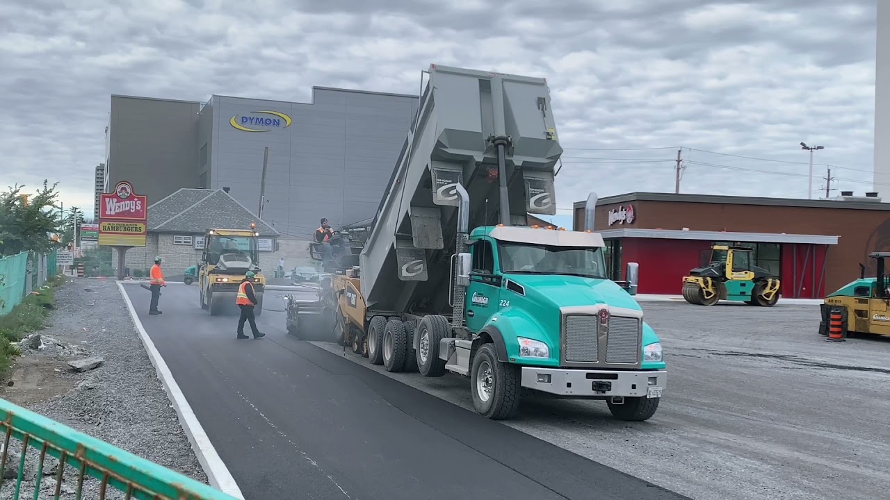 Thomas Cavanagh construction Paving the Lincoln fields parking lot