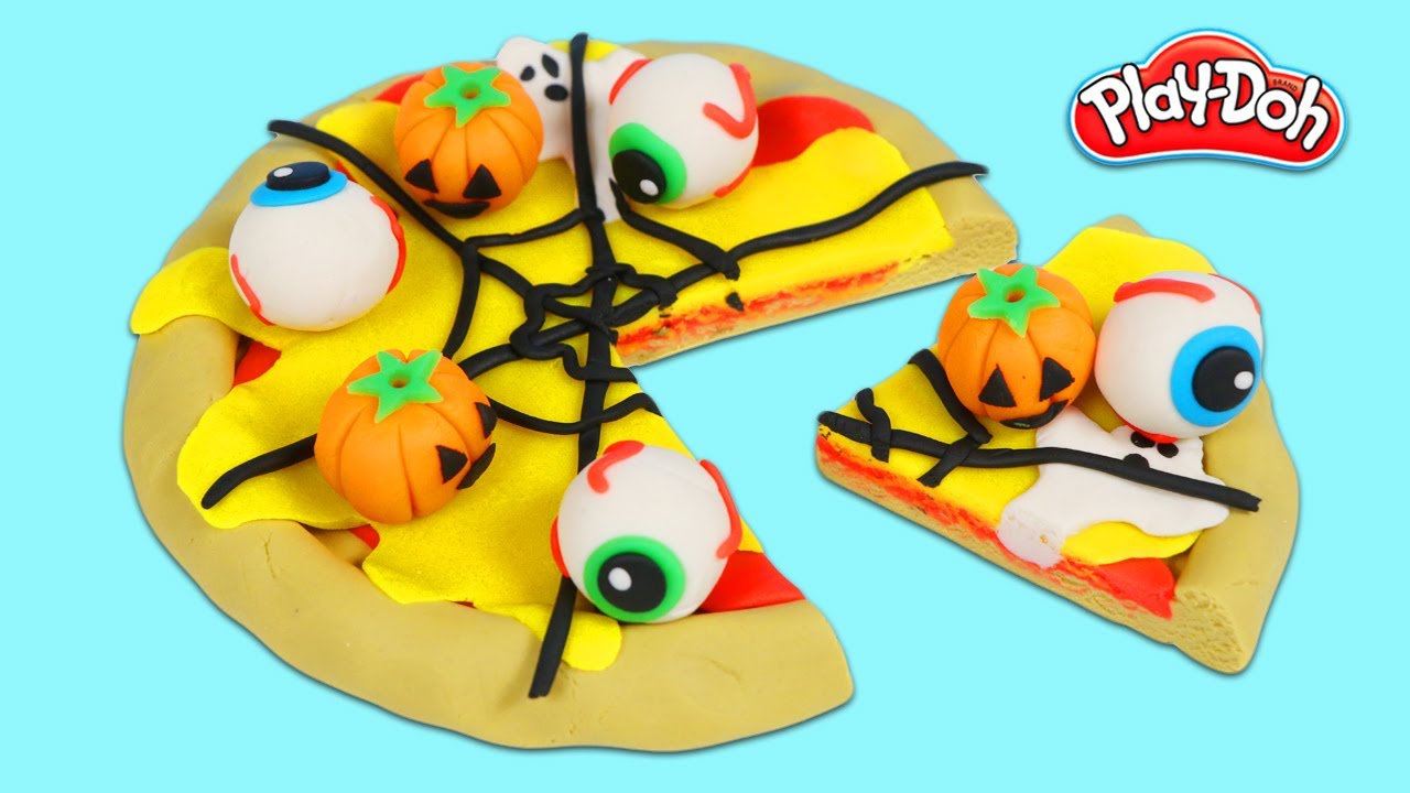 How to Make a Spooky Play Doh Halloween Pizza!