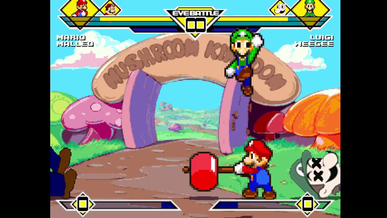 Mugen - SMBZ Mario & Malleo VS SMBZ Luigi & Weegee