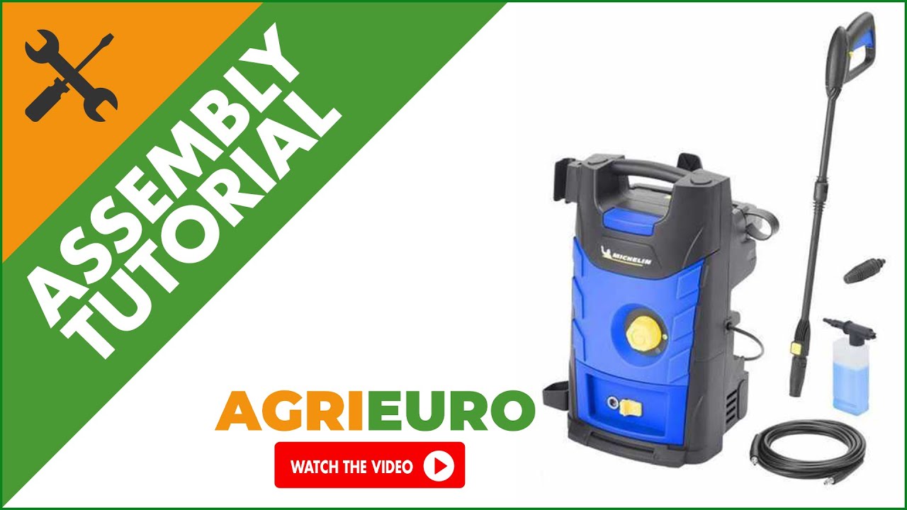 Michelin MPX14E cold water pressure washer - Handy and manageable - max. 110 bar - Assembly tutorial