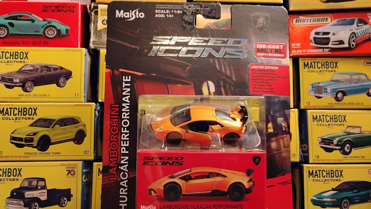 Unboxing a Lamborghini Huracan Performante from the Maisto Speed Icons series.