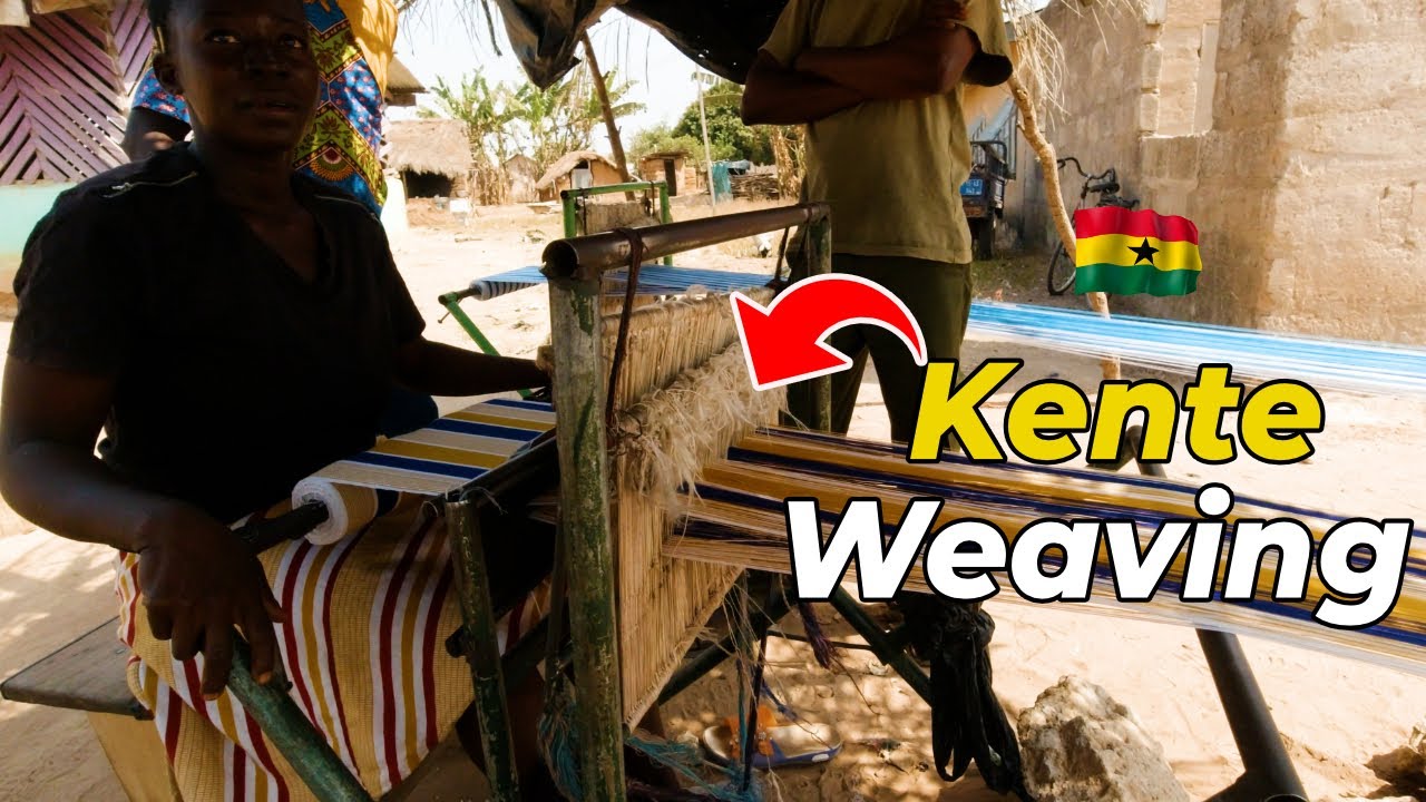 Learning how to Weave Ghanaian Kente | Ghana Tour