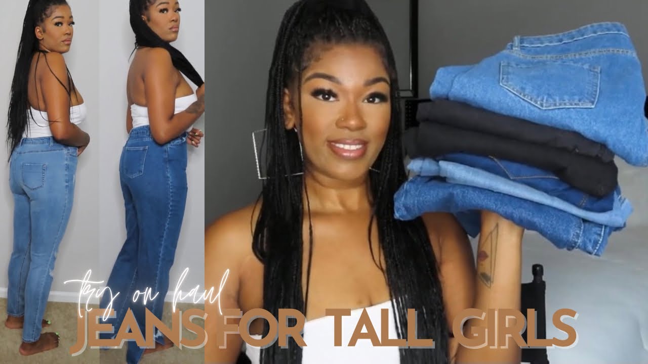 JEANS FOR TALL GIRLS TRY ON HAUL 6FT++ | SKYE ALYCE #tallwomen #boohoo #tryonhaul