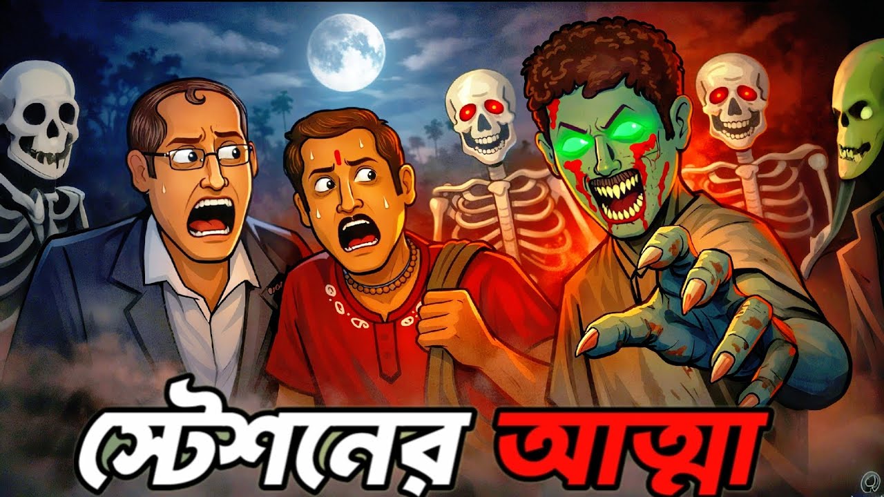 পরিত্যক্ত রেলস্টেশনের ভয়ংকর আত্মা | Animated Horror Story Bangla