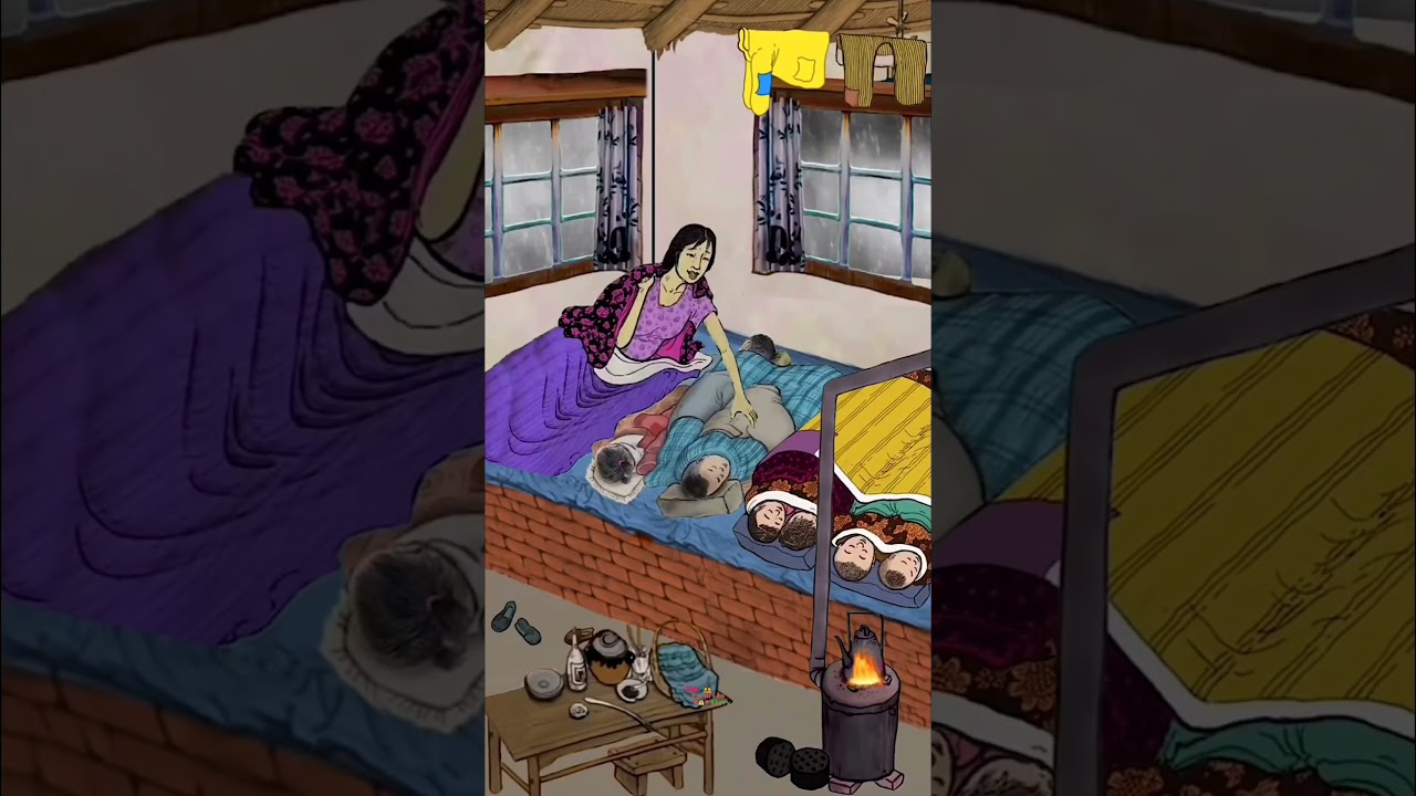 Heavy rain in night #family #rain #night #cartoon