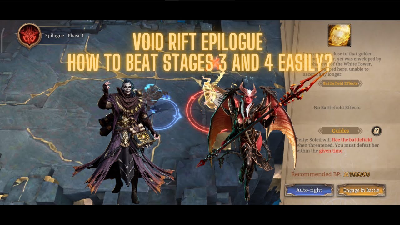 Void Rift Epilogue How to Beat Stages 3 and 4 Easily? (No Silas) - Watcher of Realms