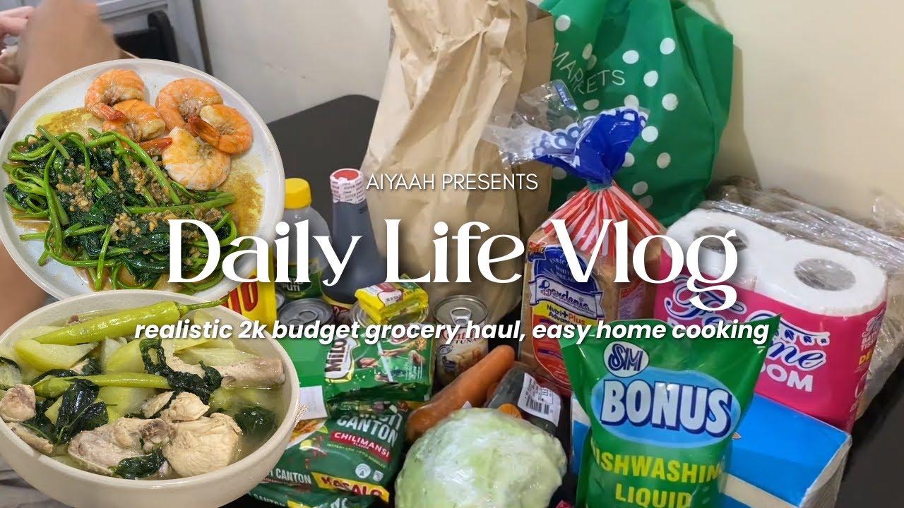 daily vlog | realistic 2k budget grocery haul, easy home cooking