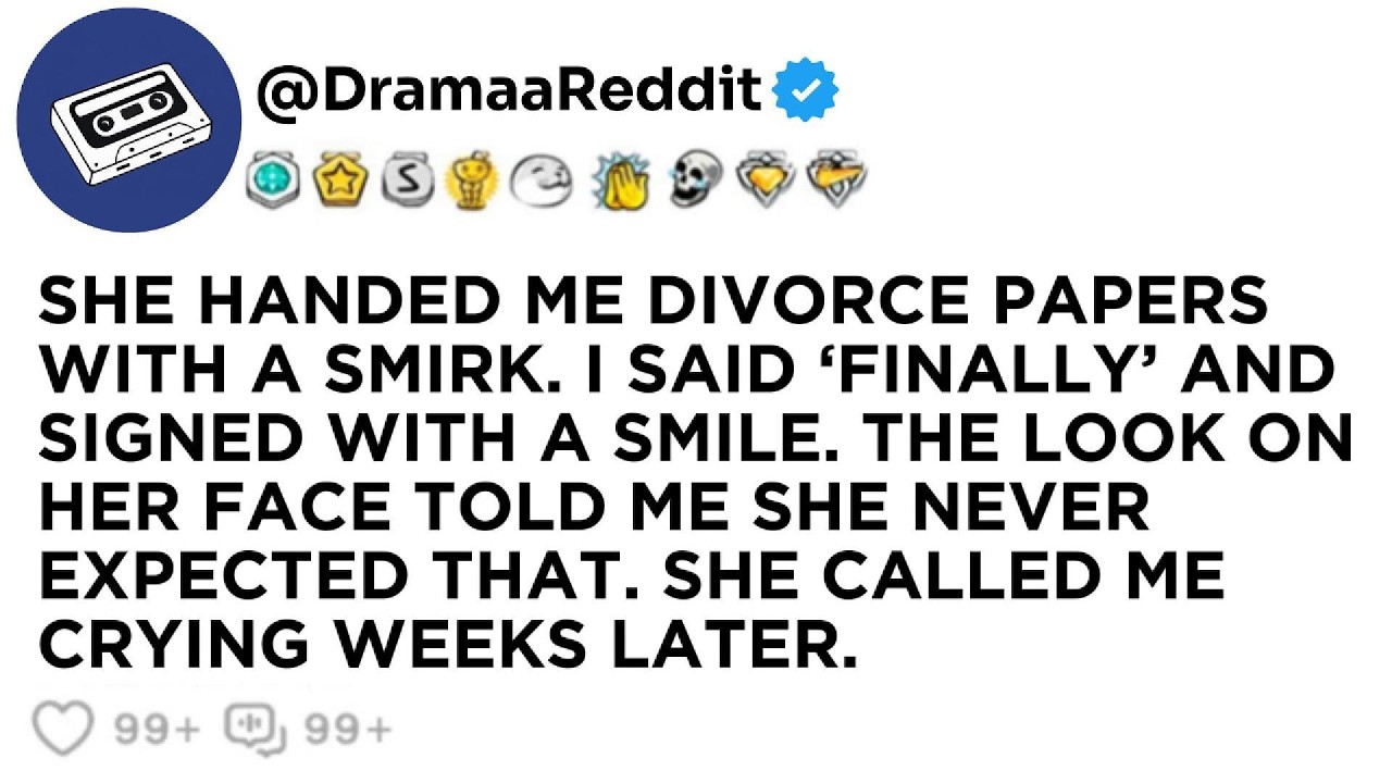 SHE HANDED ME DIVORCE PAPERS WITH A SMIRK. I SAID ‘FINALLY’ AND SIGNED WITH A SMILE. THE LOOK ON...