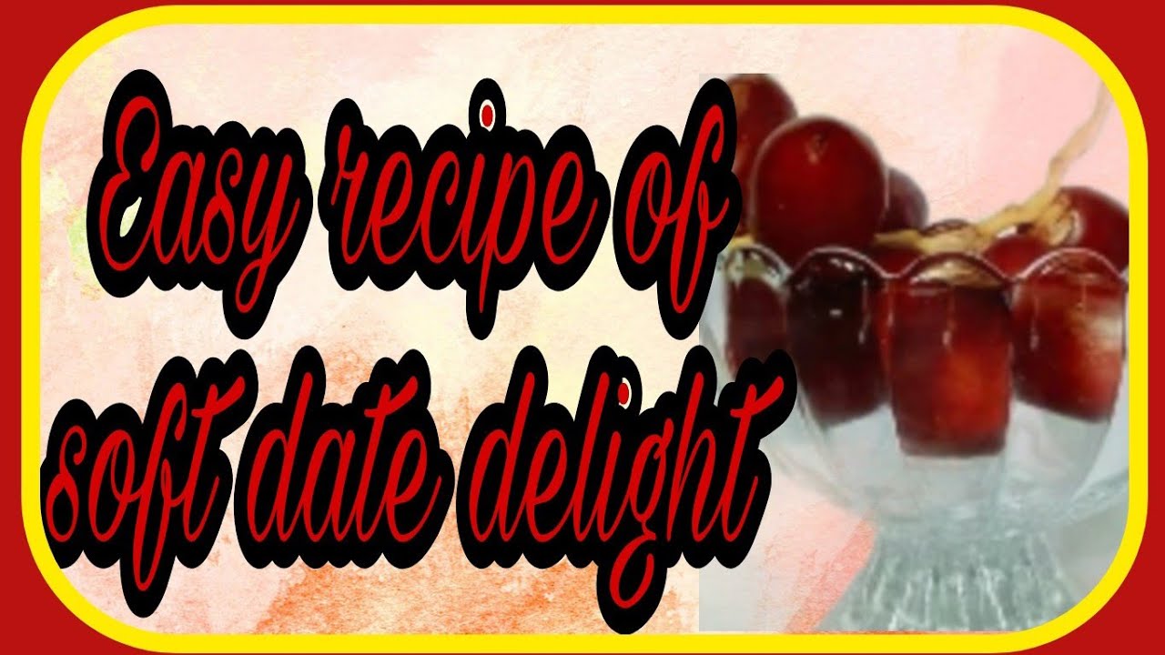 Easy recipe of soft date delight || SAFR Entertainment