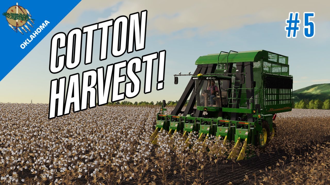 Starting our Cotton Harvest on OKLAHOMA by DJ Modding - Episode 5 - FS19