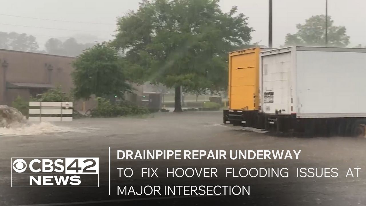 Drainpipe repair underway to fix Hoover flooding issues