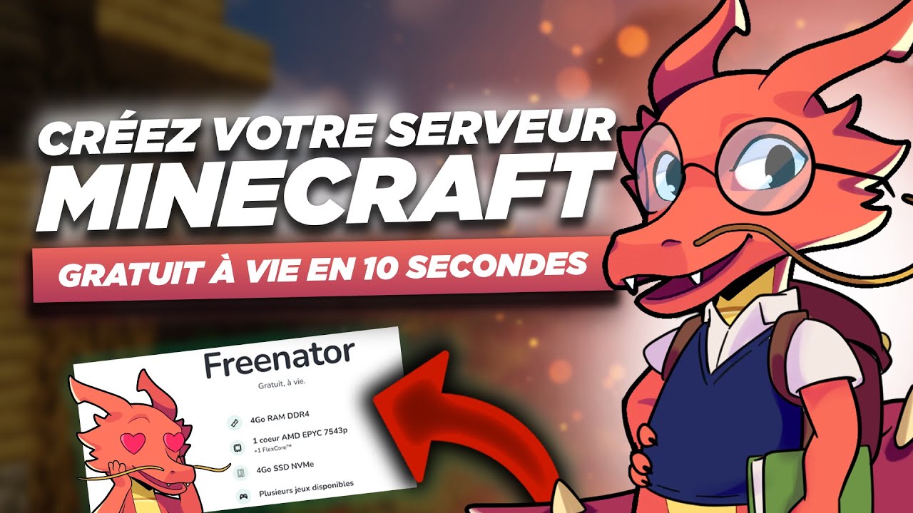 Créez votre serveur minecraft gratuit à vie en 10 secondes ! Hébergeur minecraft gratuit