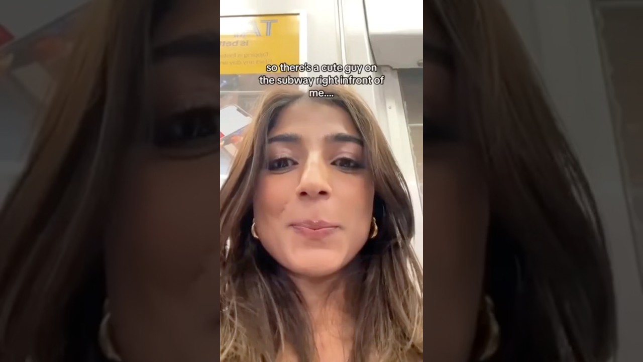 Our subway story🥹🦋 #reaction #subway #lovestory #cute #airdrop #rizz #stranger #relationship