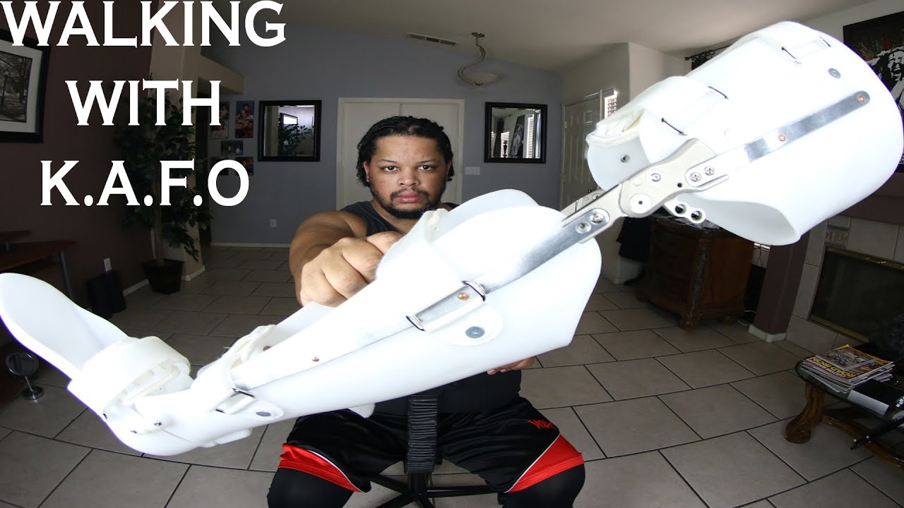 KAFO Leg Brace Walking Demo