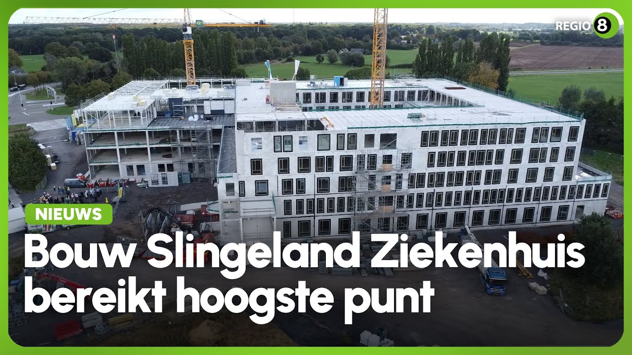 Nieuwbouw Slingeland Ziekenhuis in Doetinchem bereikt hoogste punt
