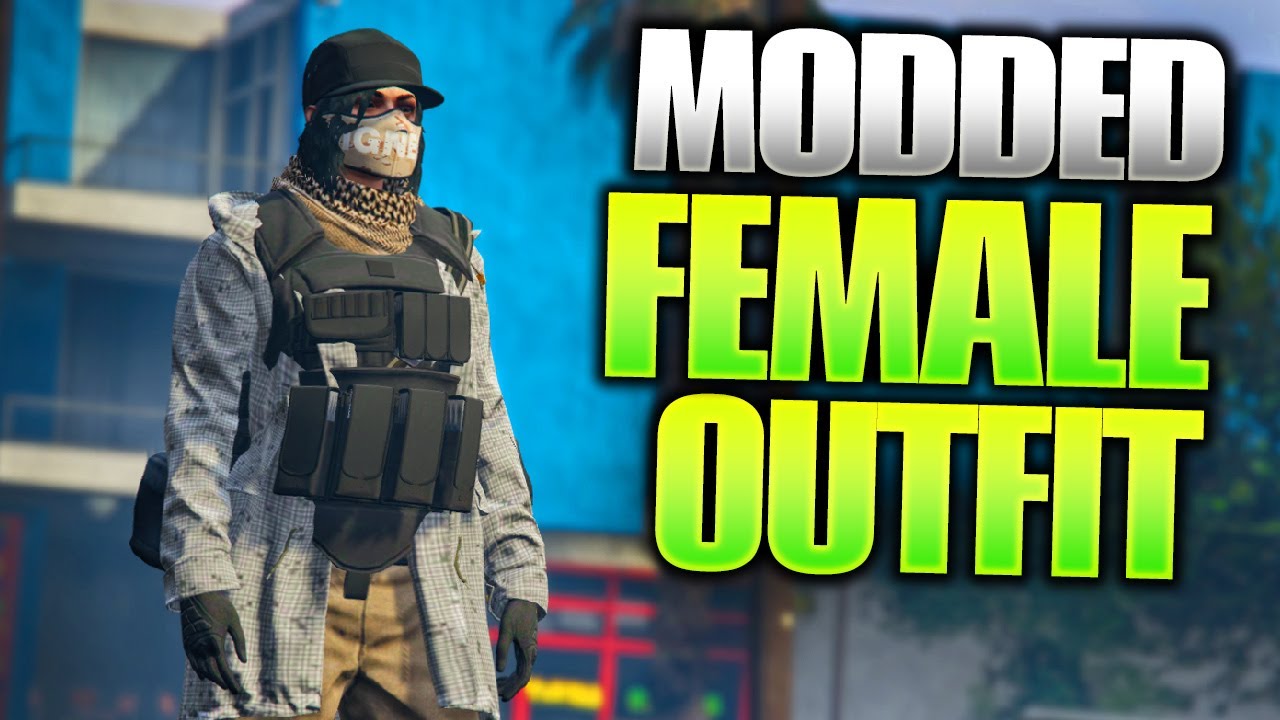 FEMALE MODDED OUTFIT WITH ARMORED VEST - DIRECTOR MODE + MERGE GLITCH - PS4 Only