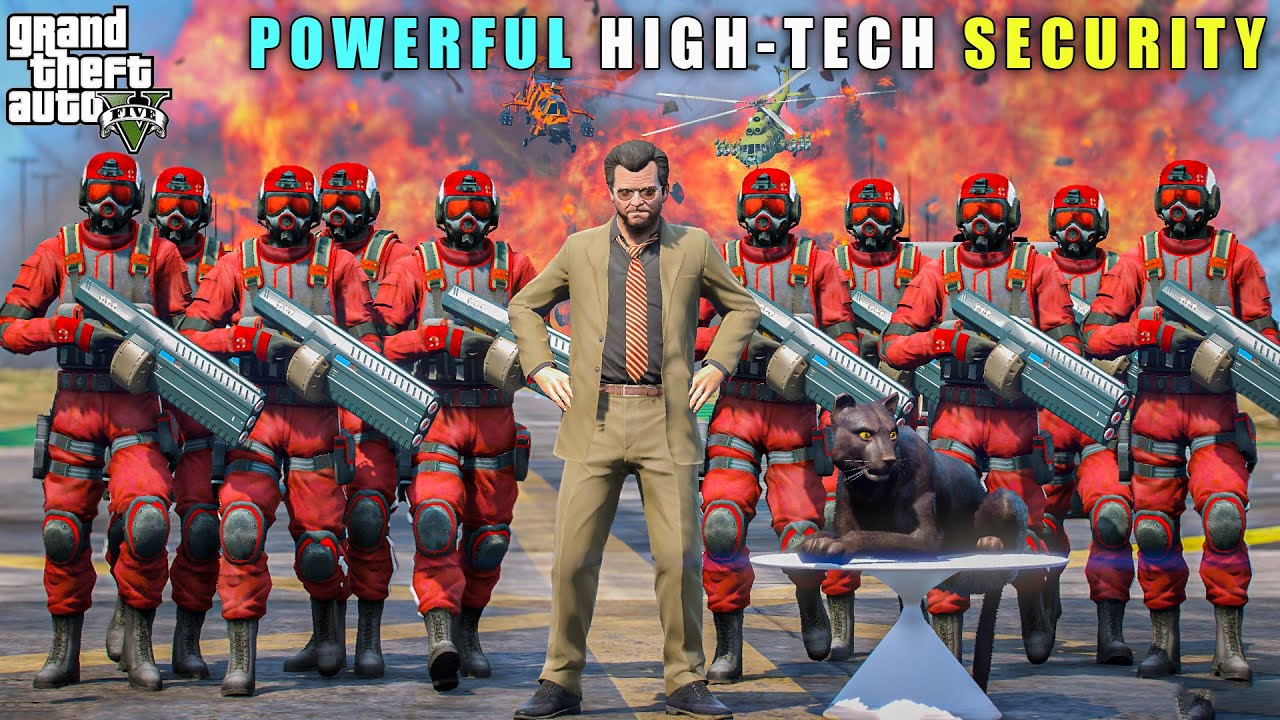 GTA 5 :  MICHAEL'S POWERFUL HIGH-TECH SECURITY FOR FAMILY || BB GAMING