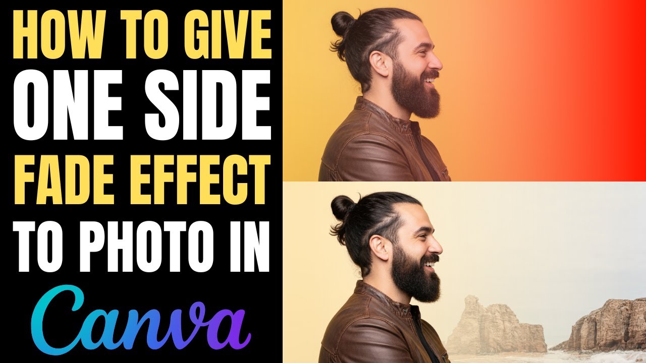 How to give one side fading effect on photo in Canva! | Full Tutorial!