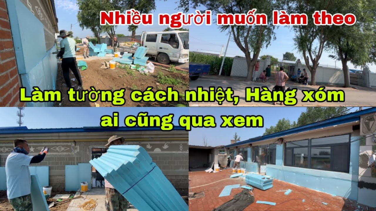 #429🇨🇳Làm tường cách Nhiệt,Hàng Xóm ai cũng qua xem,Nhiều người Muốn Làm theo,Nông thôn Đông Bắc TQ