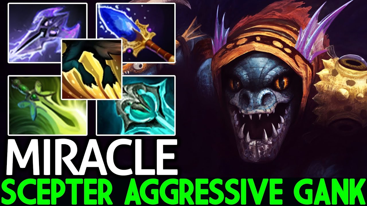 MIRACLE [Slark] Imba Scepter Aggressive Gank Top Pro Carry Plays Dota 2