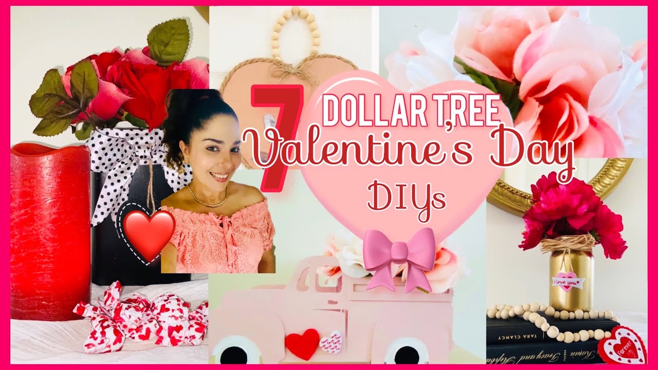 7 DOLLAR TREE DIYs para San Valentín/ Ideas para decorar en San Valentín/  VALENTINES DAY DECOR DIYs